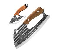 Couperet Cuisine Pour Viande,Lot de 2 Couperets pour Os et Bœuf - Couteau à Découper la Viande | Pour Cuisine Traiteur Plan De Travail Barbecue Grillades Préparation Repas Restaurant Et Appartement