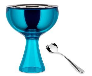 Coupes à glace BIG LOVE, avec cuillère, bleu, Alessi