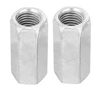 Couplage Écrou hexagonal, long noix hexagonale en carbone en acier M16 * 50, attaches filetées en acier plaqué en zinc, 2pcs