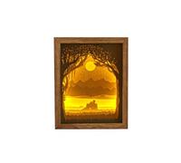 Couple Lumière Ombre Papier Lumières Sculpté Creative Télécommande Diy Petite Nuit JJZM677