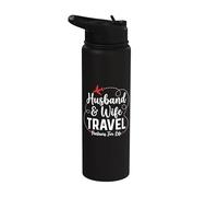 Couple Matching Husband And Wife Travel Partners For Life Stainless Steel Insulated Water Bottle