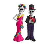 Couple Squelettes Mariage Sculpture en Résine Décoration Maison Jour des