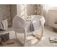 Couplet pour bébé Moseskorb, ensemble comprenant un lit de bébé, un matelas et un support à bascule