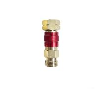 Coupleur à connexion rapide en laiton M16 x 1,5 pour coupe de gaz - Raccord en cuivre avec filetage inversé de sécurité pour tuyau d'oxygène, acétylène et propane de 16 mm (rouge)