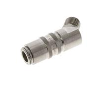 Coupleur de moule DN 6 en acier inoxydable Embout G 1/4 pouce filetage mâle Double obturation 45-deg