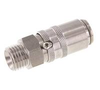 Coupleur de moule en acier inoxydable DN 6 Filets mâles M14x1.5 Double obturation