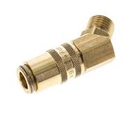 Coupleur de moule en laiton DN 6 Filets mâles M14x1.5 Double obturation 45-deg