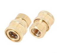 Coupleur de nettoyeur haute pression 0,6 cm en laiton à déconnexion rapide pour raccords de tuyau et sortie de pompe sécurisés