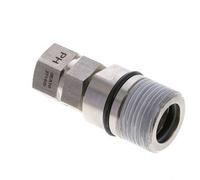 Coupleur hydraulique DN 10 en acier inoxydable Manchon G 3/8 pouce filetage femelle ISO 14541 D M28 x 2