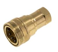 Coupleur hydraulique DN 40 en laiton Embout G 1 1/4 pouce filetage femelle ISO 7241-1 B D 44.5mm