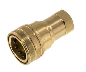 Coupleur hydraulique DN 50 en laiton Embout G 2 pouces filetage femelle ISO 7241-1 B D 63.2mm