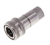 Coupleur hydraulique DN 6.3 en acier inoxydable Embout G 1/4 pouce filetage femelle ISO 7241-1 B D 14.2mm