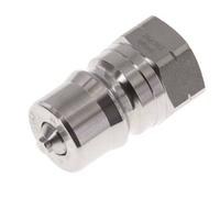 Coupleur hydraulique en acier inoxydable DN 12.5 Bouchon fileté 1/2 pouce NPT femelle ISO 7241-1 B D 23.5mm