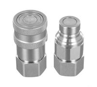 Coupleur Hydraulique pour plateau Plat NPT 3/8" Fuite Coupleur((G3/4)) | Acier galvanisé , verrouillage par bille, étanchéité parfaite, pour systèmes haute pression, montage rapide