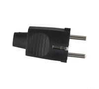 Coupleur industriel étanche IP44 250 V 16 A 4000 W 2 pôles avec décharge de traction en PVC et cuivre pour extérieur Rallonge de câble pour chantier, jardin, atelier, noir (B)