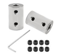 Coupleur rigide 2.3-5mm 2pcs L22xD10 acier carbone galvanisé | Avec vis de blocage, connecteur moteur, pour imprimante 3D, longueur 22mm, diamètre 10mm.