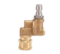 Coupleur rotatif en laiton et acier inoxydable avec pivot à 90 degrés pour nettoyeur haute pression buse de pulvérisation pour nettoyer les jantes et gouttières de voiture jusqu'à 4500 psi finition
