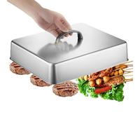 Coupole de Fusion,Couvercles Rectangulaires en Acier Inoxydable - Couvercle Vapeur pour,Pour Grill, Feu de Camp, Cuisson Extérieure, Vapeur, BBQ, Burger,