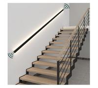 courante pour escalier Rampes d'escalier à LED for escaliers intérieurs avec lumière chaude, barre d'appui murale for couloir de villa, rampe éclairée par capteur corporel intérieur(1.5m)