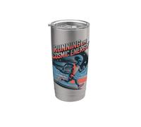 Courir sur Cosmic Energy Alien Marathon Distance Runners Gobelet isotherme en acier inoxydable double paroi