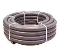 Couronne 25m NF Tuyau PVC Souple Gris Piscine Pression Semi Rigide à coller diamètre 50mm extérieur 43mm intérieur Pression