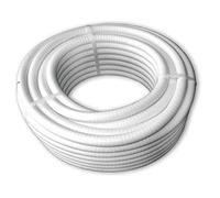 Couronne 25m Tuyau Blanc Piscine PVC Pression NF Souple Semi-Rigide à coller diamètre 50mm⌀ extérieur