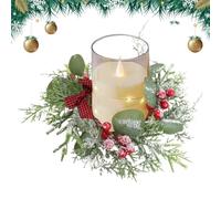Couronne de Bougie Décor Central De Table De Noël | Couronne De Pin Pour Bougies Pilier Décor D'Automne Pour Fêtes Hiver Automne Cuisine Salle À Manger Bureau Cheminée Étagère