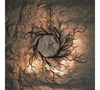 Couronne de Branches Mortes Pré-éclairée de 40 cm pour Halloween