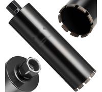 Couronne de carottage diamantée - Carottage à eau - Ø 114 mm - Profondeur de forage 356 mm - Filetage intérieur 31,75 mm, pas 3,63 mm - Pour béton armé, briques, maçonnerie - Soudée de précision