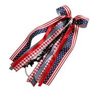 Couronne de fête Suspendue sur Le thème du Drapeau américain, pour Les fêtes de Printemps et Les Jours fériés nationaux, en Couleur Rouge Blanc Bleu, Couronne de fête du Printemps