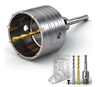 Couronne de forage 82 mm, scie cloche à béton, 68 mm, avec adaptateur SDS Plus de 110 mm et foret de centrage 8 x 110 mm, foret pour prises, forets perforés, carotteuse