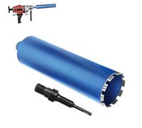 Couronne de Forage Diamanté 1¼"UNC, adapt.SDSplus - Turbo Foret Ø162/L460mm | Trépan diamant pour béton armé, scie cloche pour carottage avec rainures d'évacuation, profil en escalier - mèche sec/humide
