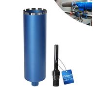Couronne de Forage Diamantée Ø 150mm L 460mm, Foret à Carotter de Carottage Turbo 10mm pour Carotteuse, 1 1/4" UNC, avec Adaptateur SDS-MAX, pour Béton Armé Lavé Granit Maçonnerie, Trépan Diamant