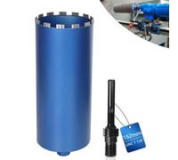 Couronne de Forage Diamantée Ø 182mm L 460mm, Foret à Carotter de Carottage Turbo 10mm pour Carotteuse, 1 1/4" UNC, avec Adaptateur SDS-MAX, pour Béton Armé Lavé Granit Maçonnerie, Trépan Diamant