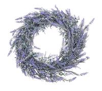 Couronne de Lavande Réaliste en Bois et Herbe pour Décoration Murale | Ornement Suspendu pour Vitrine, Teinte Pourpre, Aspect Délicat, Usage Décoratif, Style , Effet Vivant