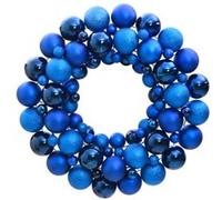 Couronne de Noël bleu 45 cm polystyrène bleu G