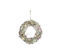 Couronne de Noël "Branches" 32cm Naturel & Vert