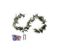 Couronne de Noël, couronne de Noël pré-éclairée de 2,5 m, guirlandes de Noël avec guirlandes de cèdre vert, décoration de Noël pour l'intérieur et l'extérieur, porte d'entrée, mur