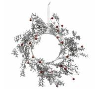 Couronne de Noël Déco Étoile 40 cm - Argent