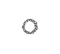 Couronne de noël en métal - noir mica perlé