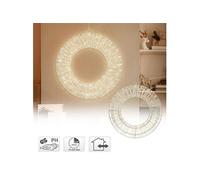 Couronne de Noël LED Ø 50 cm avec 1440 LEDs, Blanc Chaud, Guirlande Suspendue