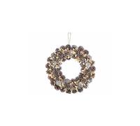 : Couronne de Noël lumineuse - Ø 44 cm - Reflets beiges