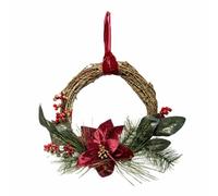 Couronne de Noël Poinsettia 38 cm