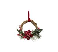 Couronne de Noël Poinsettia "Soir" 38cm Naturel