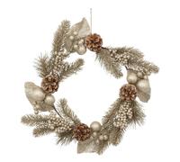 Couronne de Noël Pomme de Pin 40cm Or