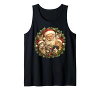 Couronne de Noël Vintage drôle Père Noël et Chatons Chats Débardeur