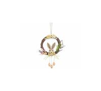 : Couronne de Pâques décorative avec lapin - Ø 20 cm