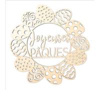 Couronne De Pâques En Bois Ciselé 30 Cm