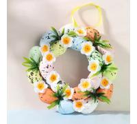 Couronne de Pâques en lin et mousse