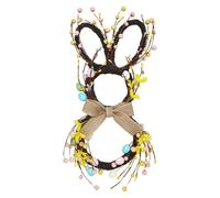 Couronne de Pâques Lapin Grands œufs colorés artificiels